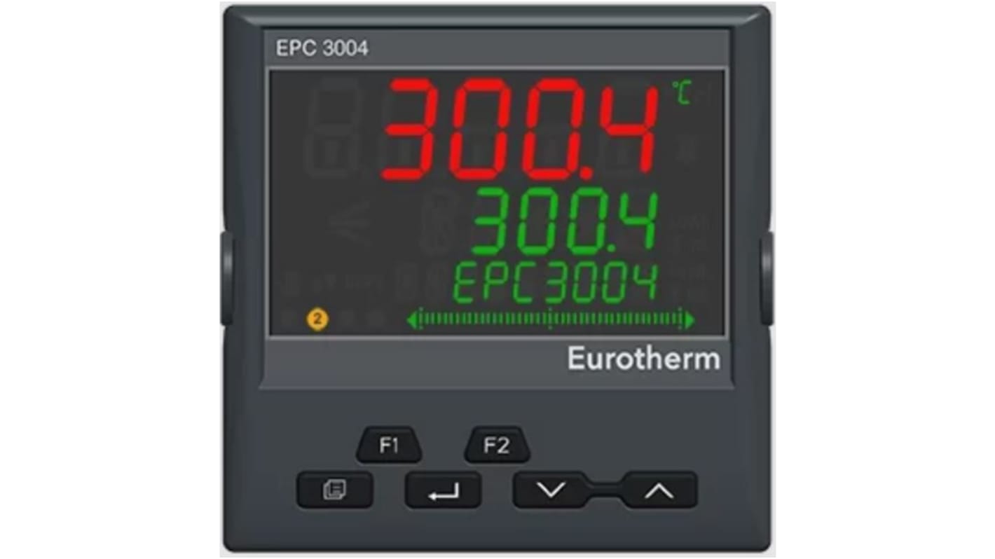 Eurotherm EPC3004 Panel Mount PID Controller, 96 x 96mm 1 Input 1 DC Output, 1 Logic, 2 Relay, 100 → 230 V ac Supply