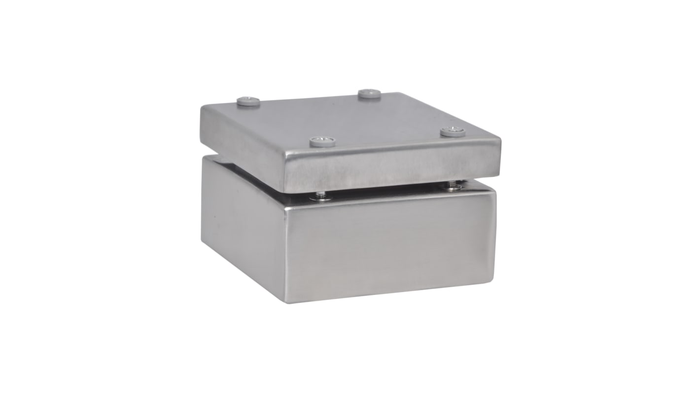 Contenitore con portello Piatta RS PRO in Acciaio inox 100 x 100 x 61mm, col. Acciaio, IP66