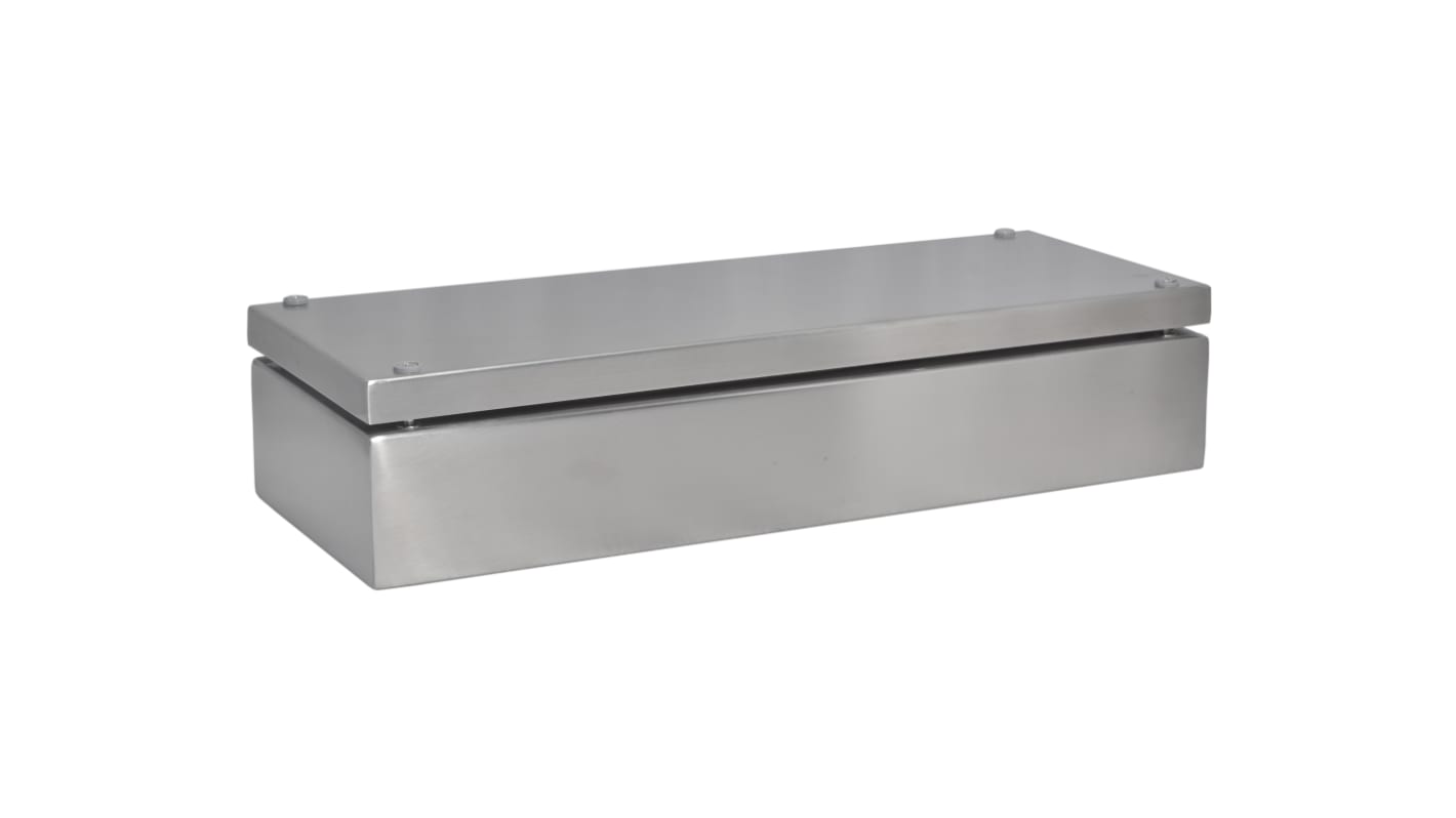 Contenitore con portello Piatta RS PRO in Acciaio inox 400 x 150 x 81mm, col. Acciaio, IP66