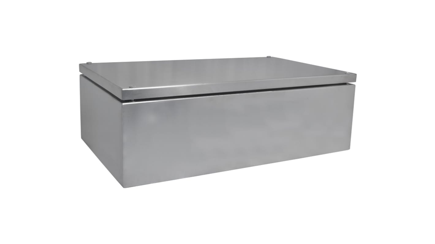 Contenitore con portello Piatta RS PRO in Acciaio inox 500 x 300 x 161mm, col. Acciaio, IP66