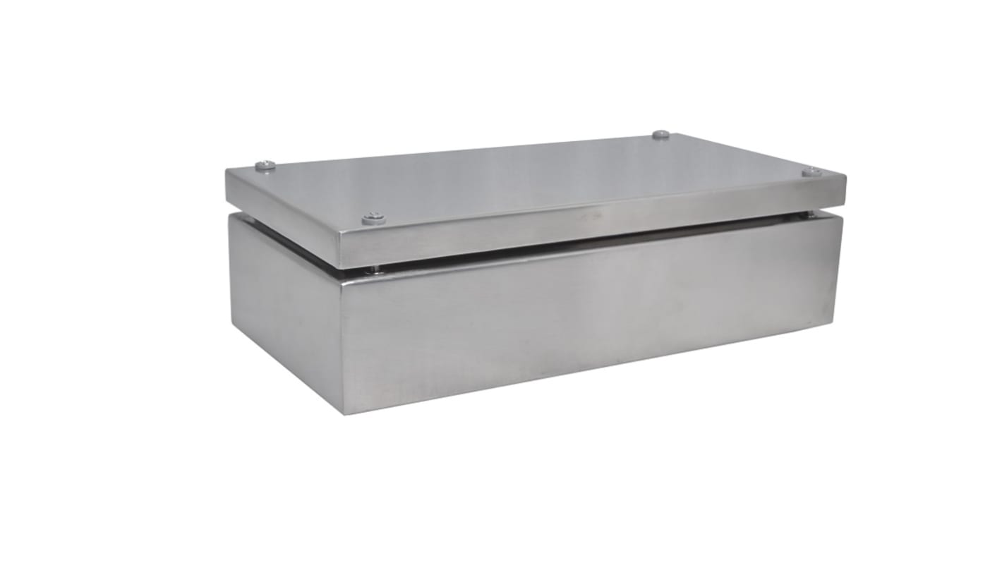 Contenitore con portello Piatta RS PRO in Acciaio inox 300 x 150 x 81mm, col. Acciaio, IP66