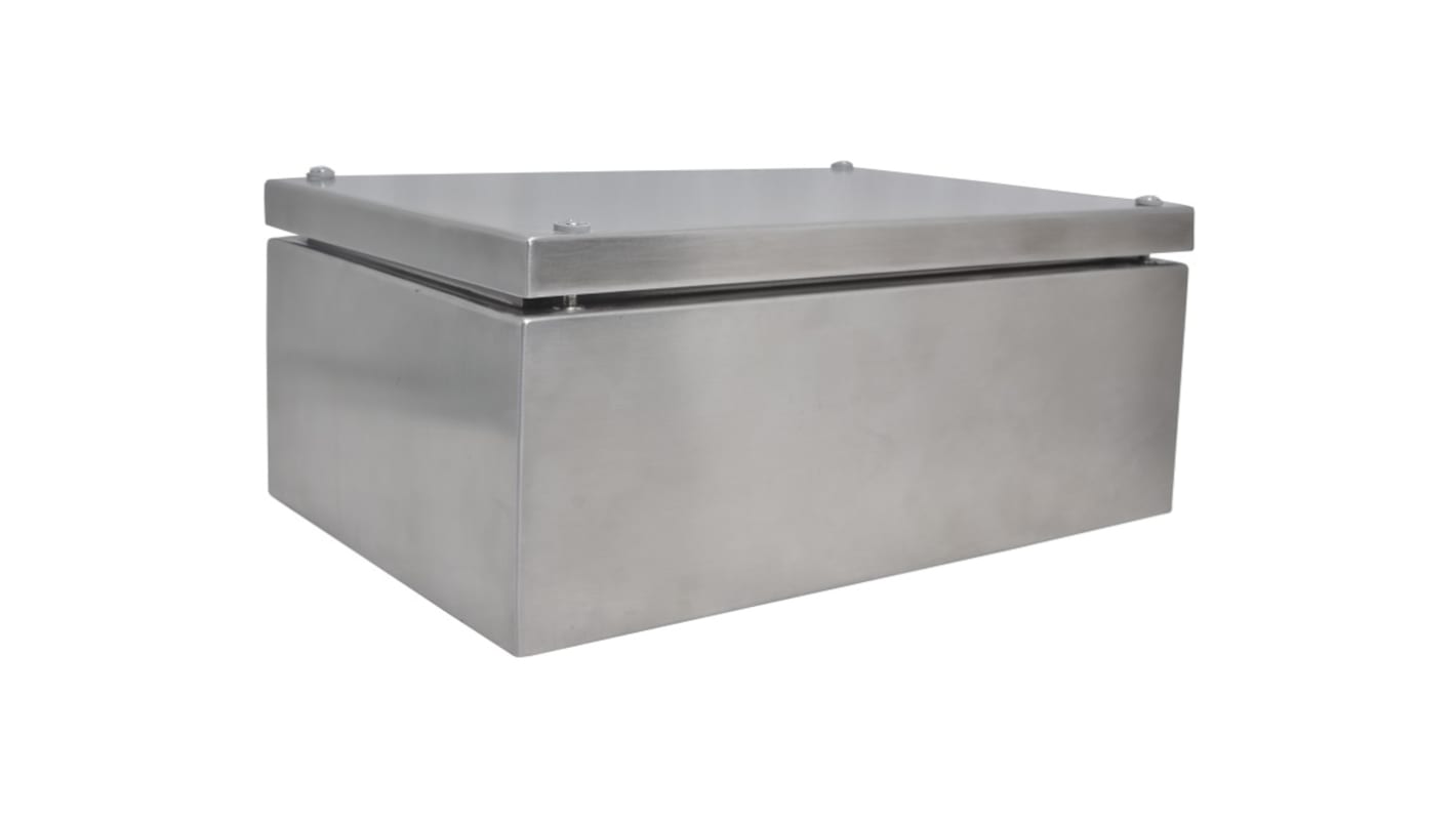 Contenitore con portello Piatta RS PRO in Acciaio inox 300 x 200 x 121mm, col. Acciaio, IP66