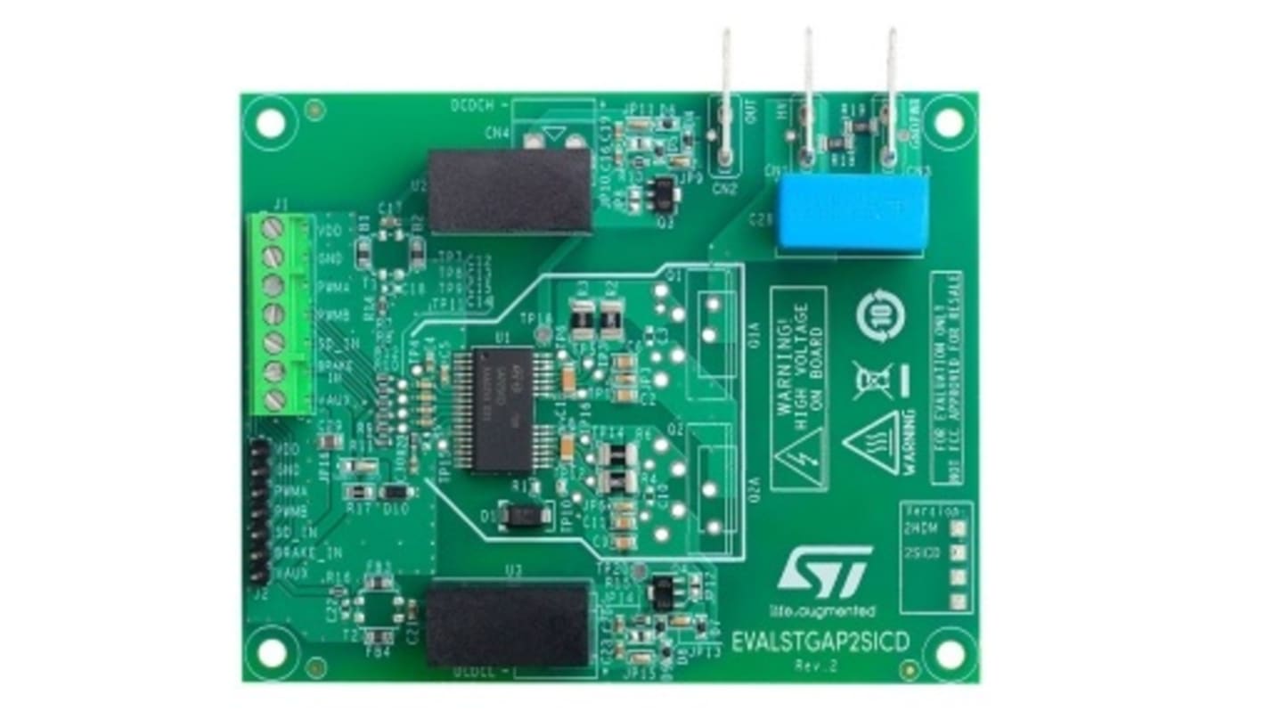 STMicroelectronics Evaluation Board Half-Bridge Driver for STGAP2SiCD Isolated Dual Gate Driver for EVALSTGAP2SICD Gate