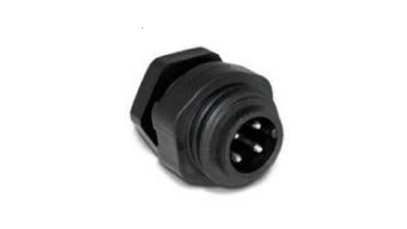 Amphenol Industrial Circular Connector, 3 + PE Contacts, Panel Mount, Plug, Male, IP67, Ecomate M Series