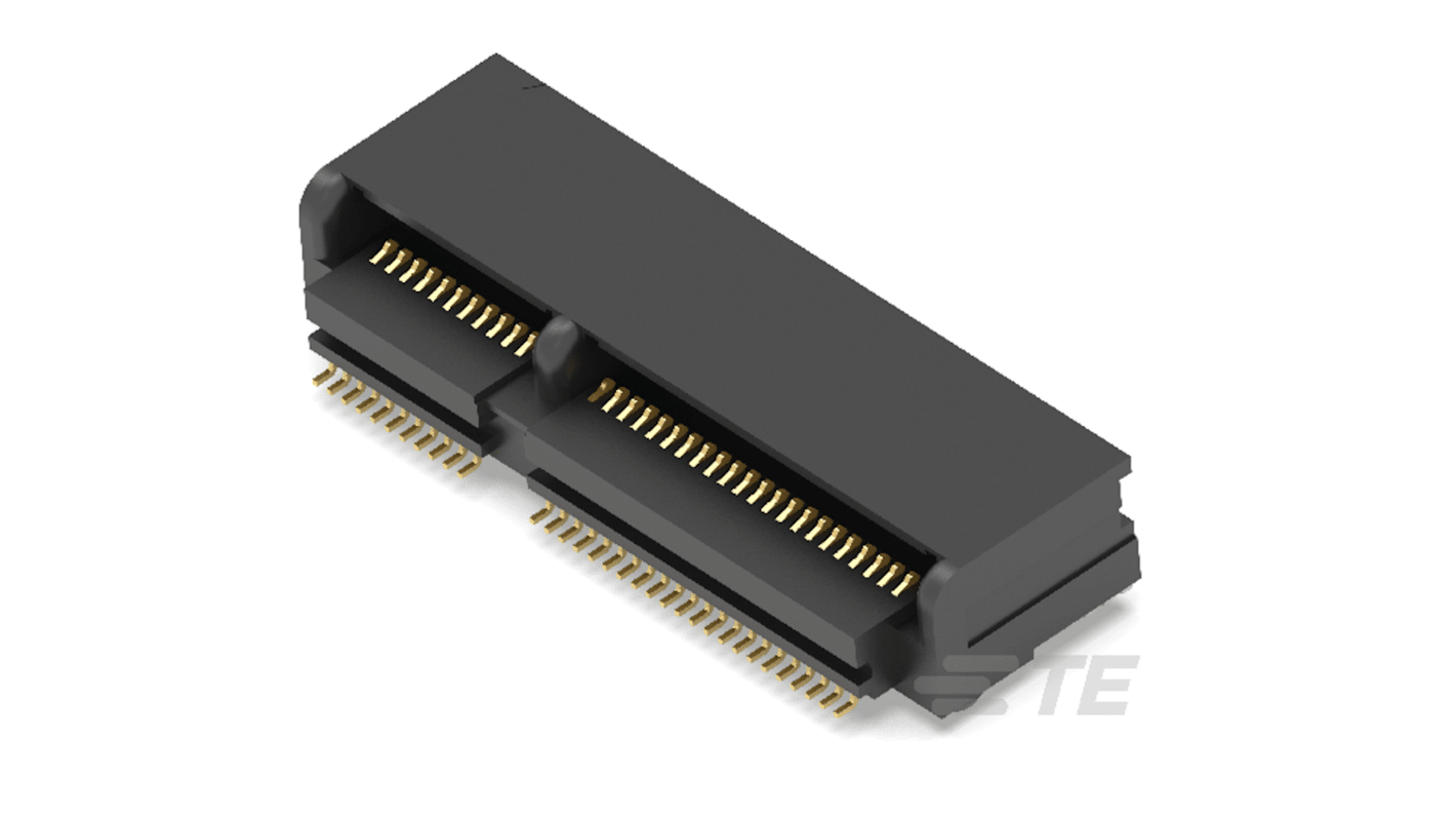 21992304 TE Connectivity M.2 NGFF Series Right Angle Female Edge Connector, Surface Mount, 67