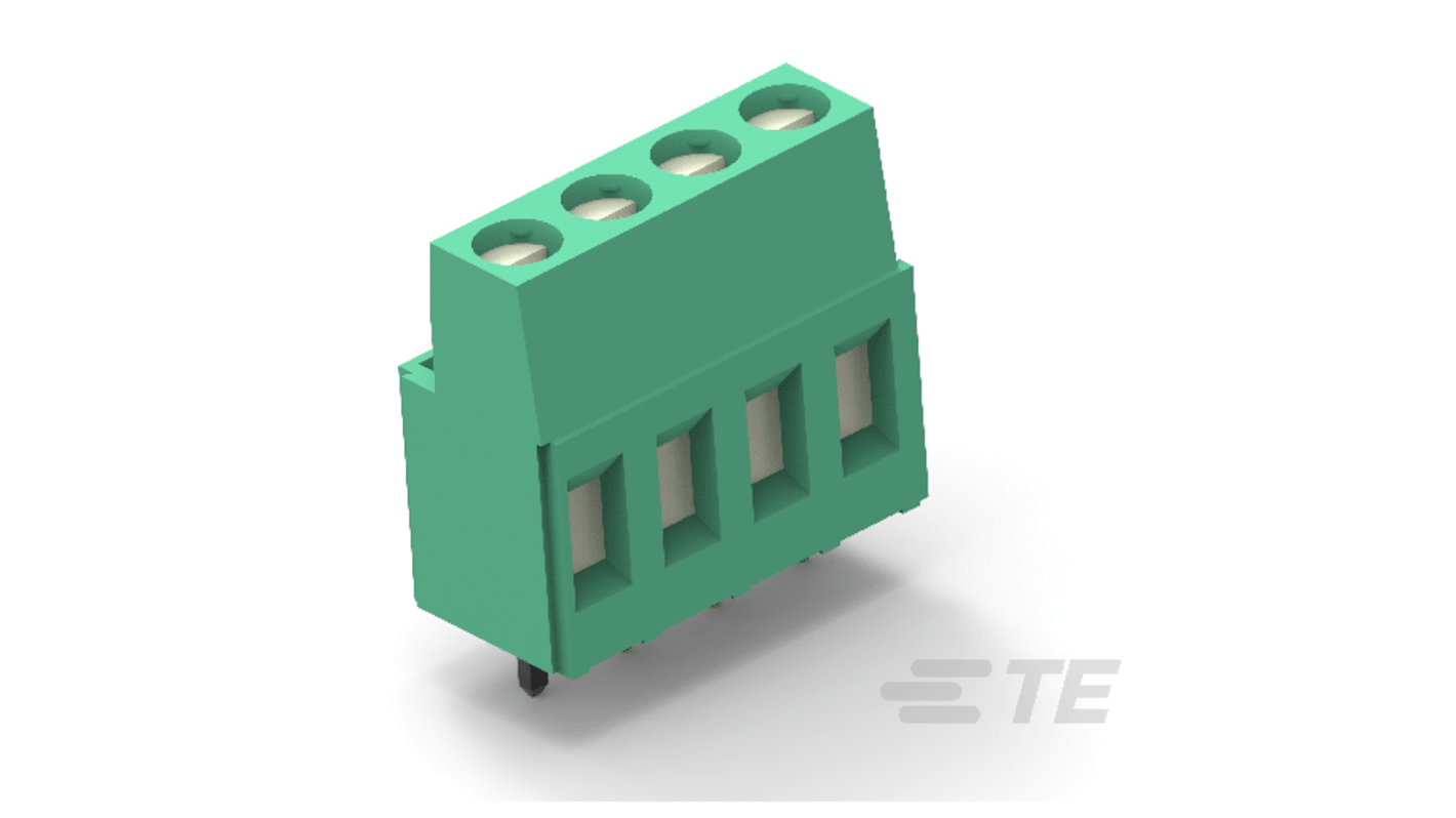 TE Connectivity PCB Terminal Block, 3-Contact, 5.08mm Pitch, Board Mount, 1-Row