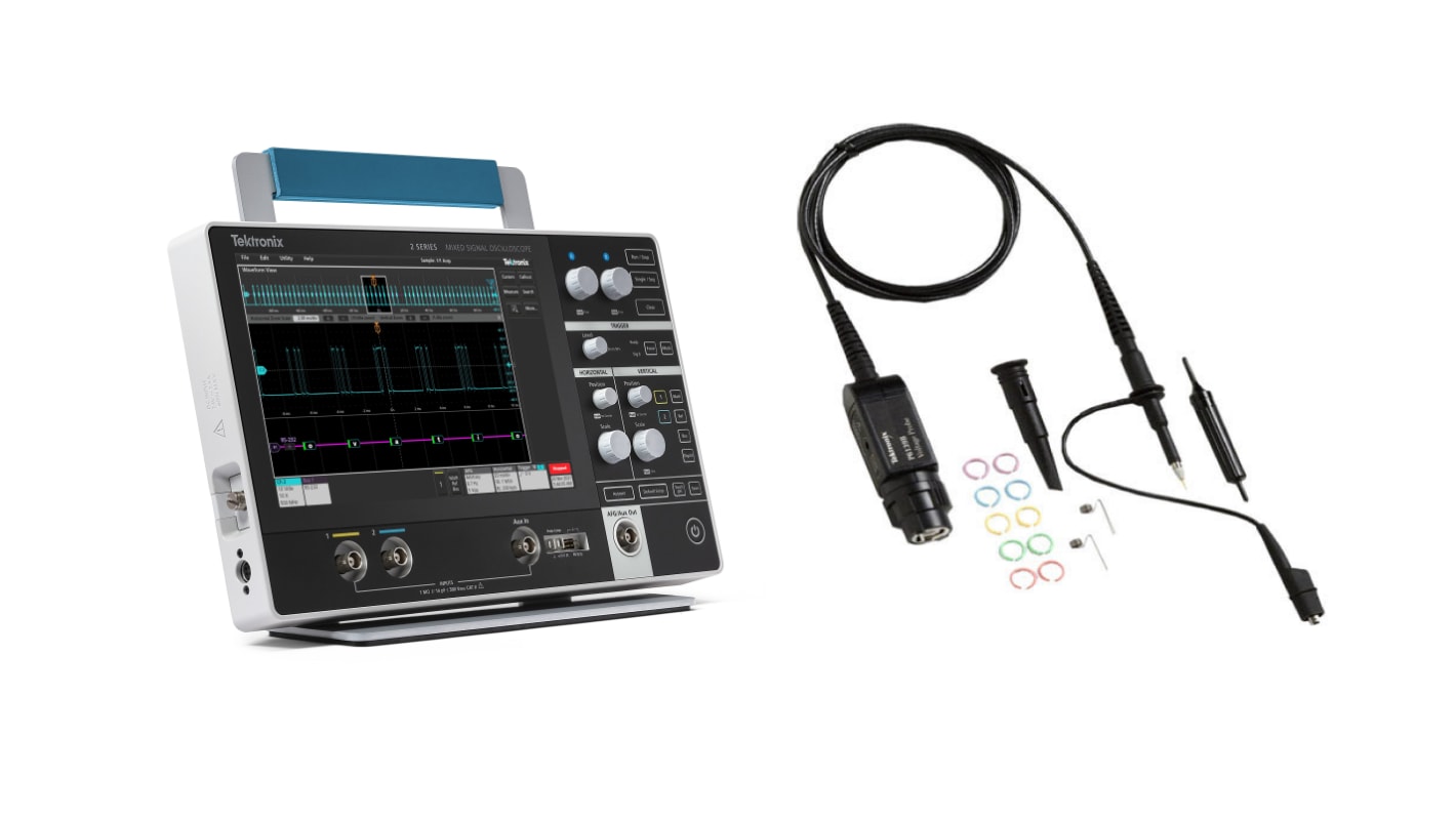 Oscilloscopio Banco, Portatile, Ultra compatto Tektronix MSO22, 2 ch. analogici, 16 ch. digitali, 350MHz