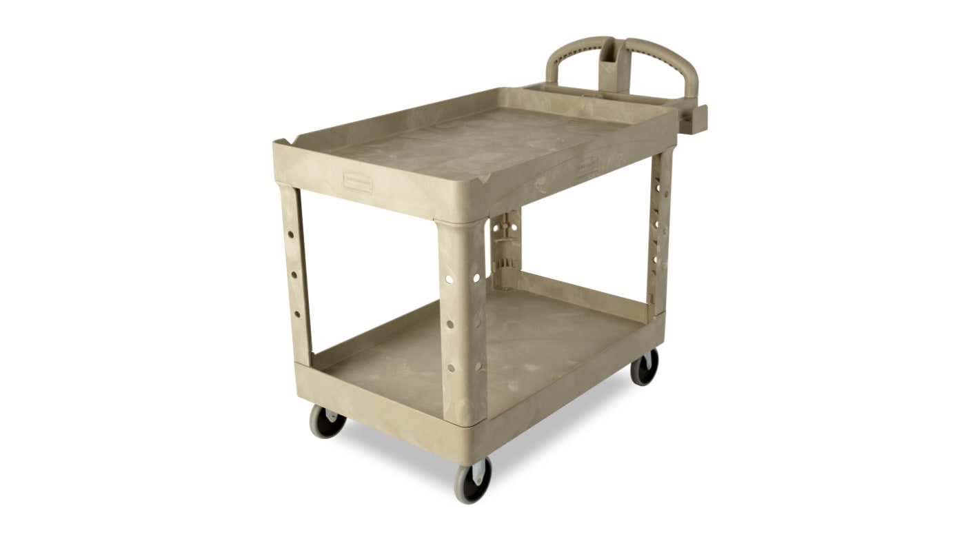 Rubbermaid Commercial Products 2 Shelf Trolley Trolley, 500lb Load