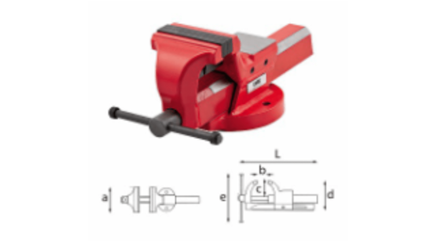 Morsa da banco Usag, apertura 125mm x 74mm x 100mm