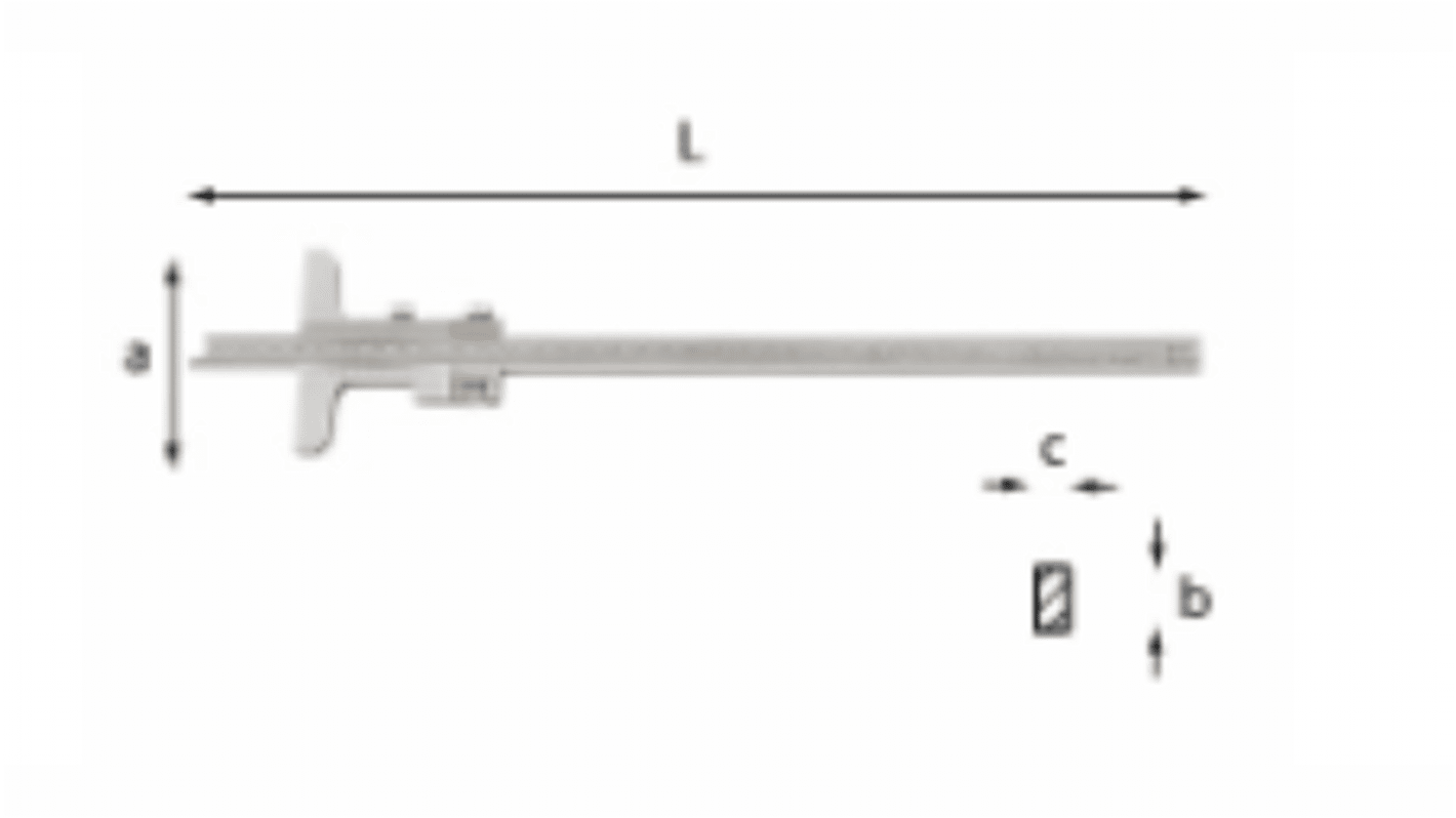 Misuratore di profondità Usag U09630002, 0.02mm