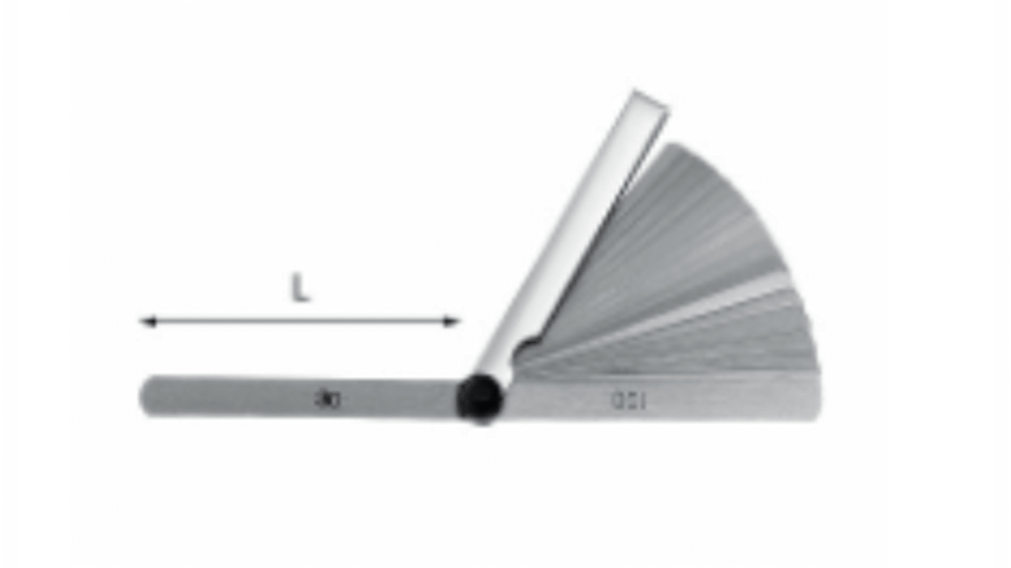 Spessimetro Metrico Usag, 19 lame in Acciaio, L. 155mm