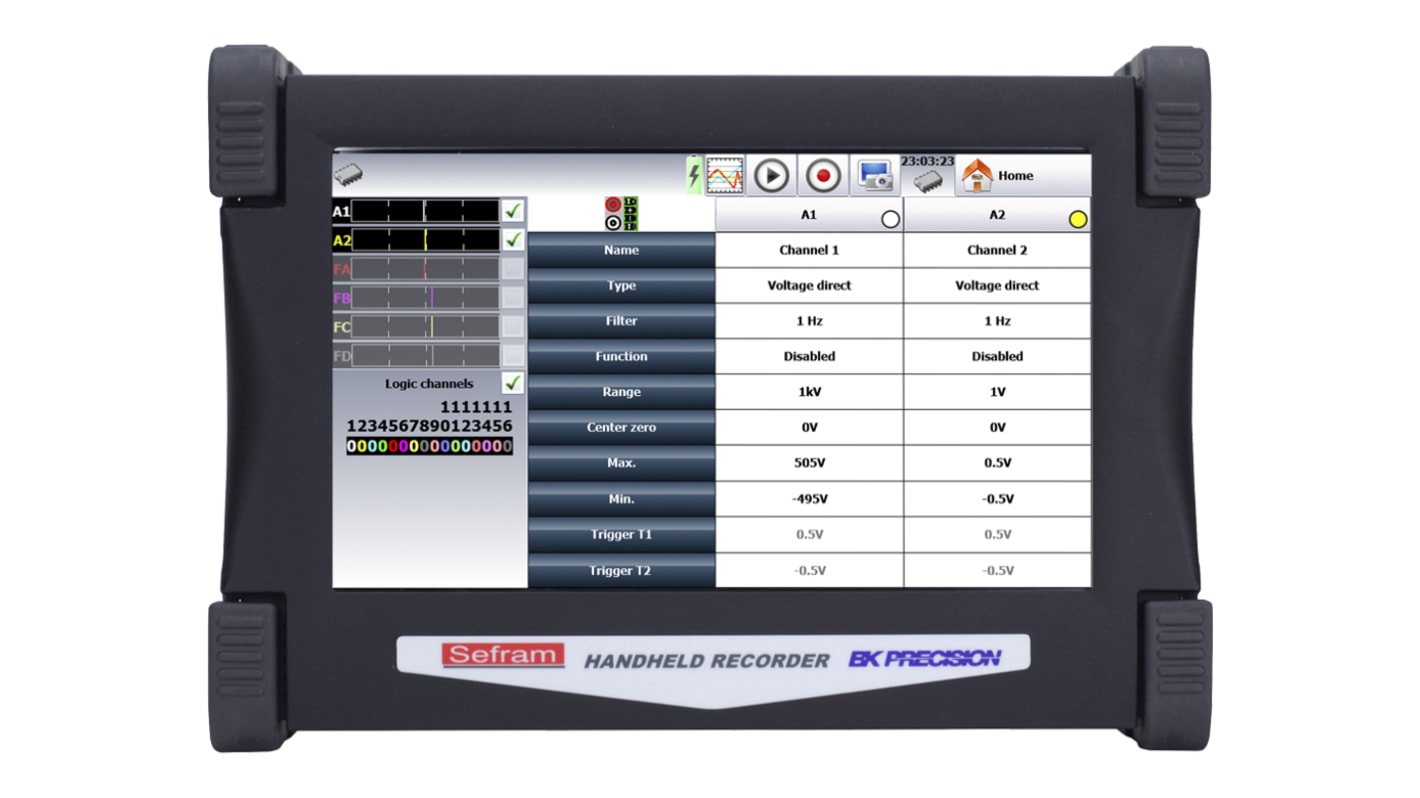 System akwizycji danych Sefram Ethernet, USB l. kanałów: 2