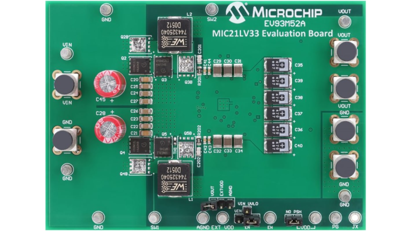 Carte de développement. Gestion de l'alimentation dsPIC33CK512MP608 AOP EXTERNE CONTROLE DU MOTEUR PIM