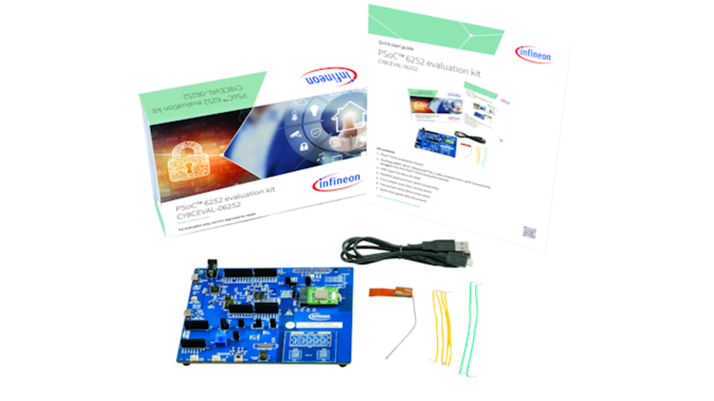 Infineon PSoC 62S2 Evaluation Kit PSoC62 MCU Bluetooth, WiFi Evaluation Kit 150MHz CY8CEVAL-062S2