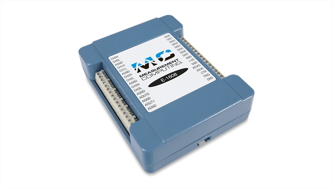 Digilent MCC E-1608 Datalogger, 8 SE/4 DIFF Kanaler, 250ksps, Analog indgang