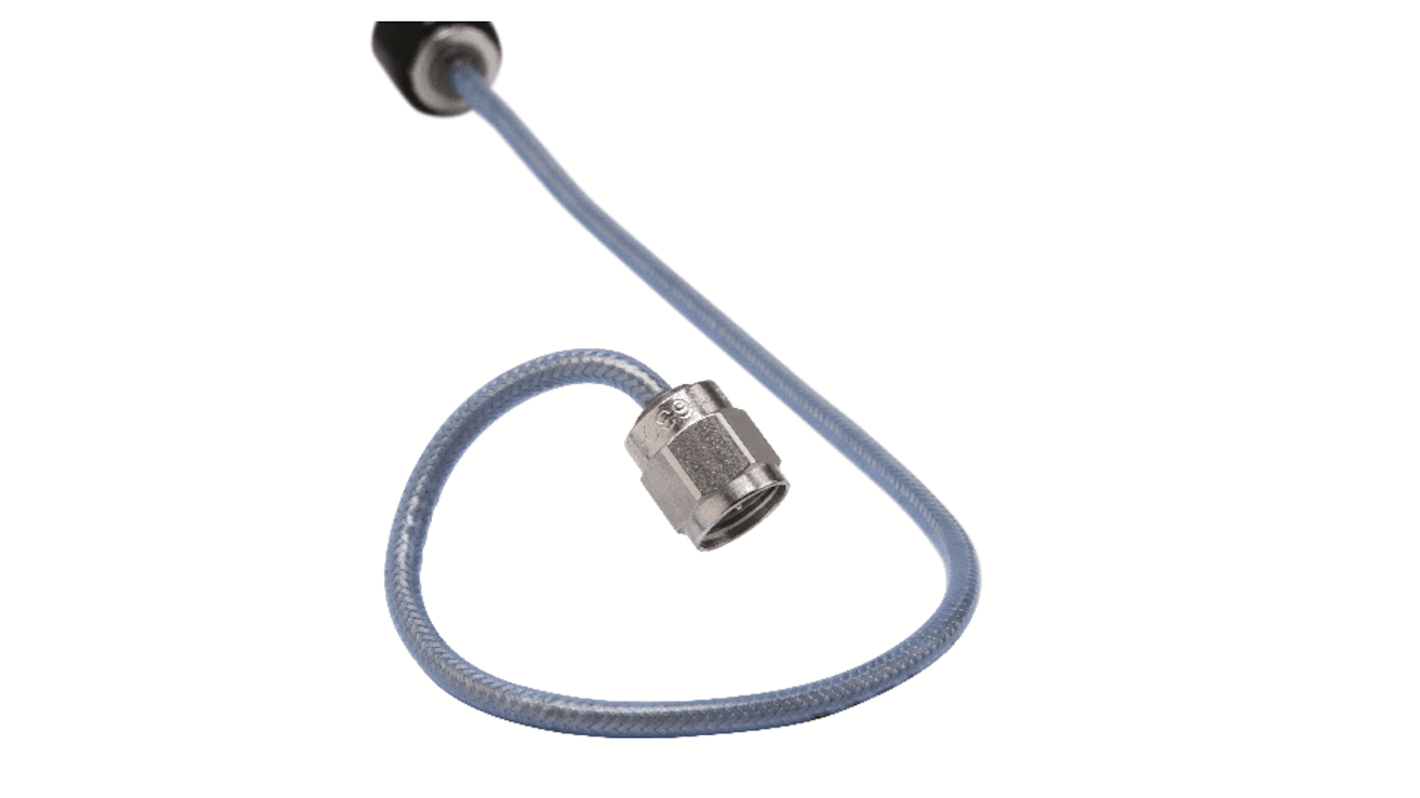 Koaxiální kabel, Modrá FEP, A: SMA, vnější průměr: 2.5mm, B: SMA 9in Huber+Suhner S koncovkou