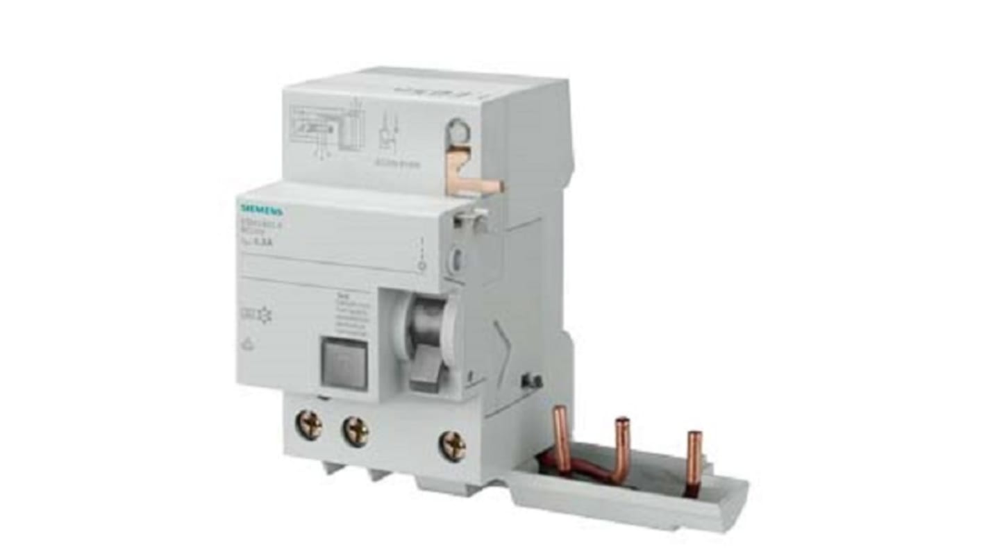 Siemens SENTRON 5SM2xxx RCCB, 3-polig, 63A, 300mA Typ A SENTRON 400V ac