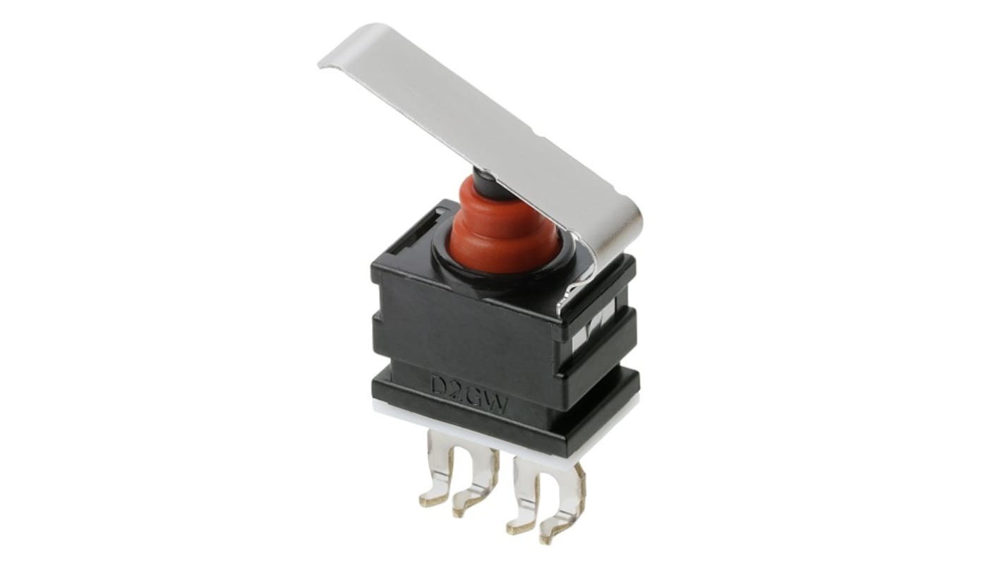 Omron Hinge Lever Subminiature Micro Switch, Quick Connect Terminal, 1 mA, SPST -NC, IP67