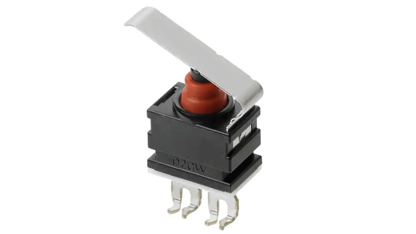 Omron Hinge Lever Subminiature Micro Switch, Lead Wire Terminal, 1 mA, SPST -NO, IP67