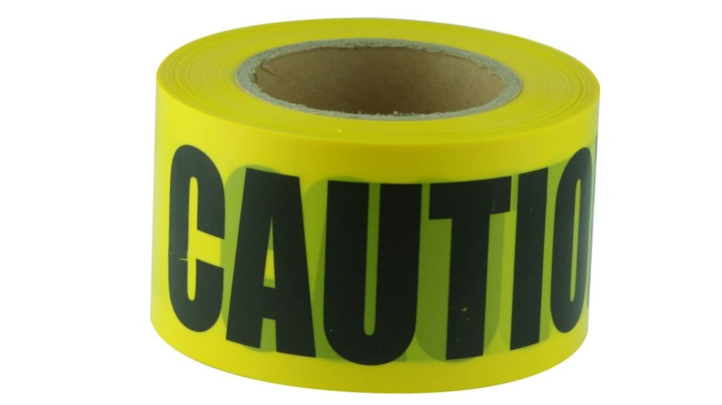 Maxisafe Yellow Polyethylene 100m Barrier Tape