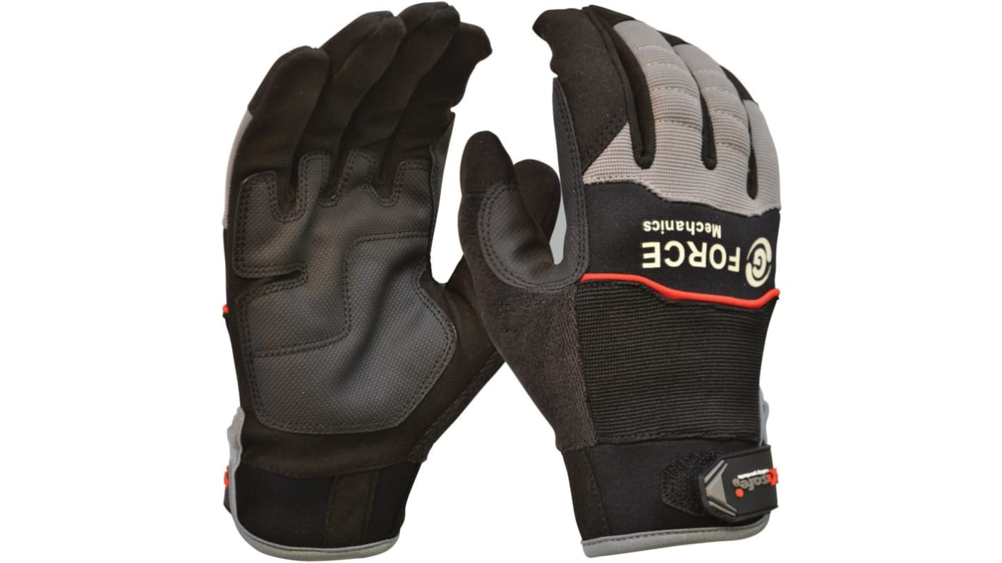 Maxisafe Black Abrasion Resistant, Cut Resistant, General Purpose, Puncture Resistant Work Gloves