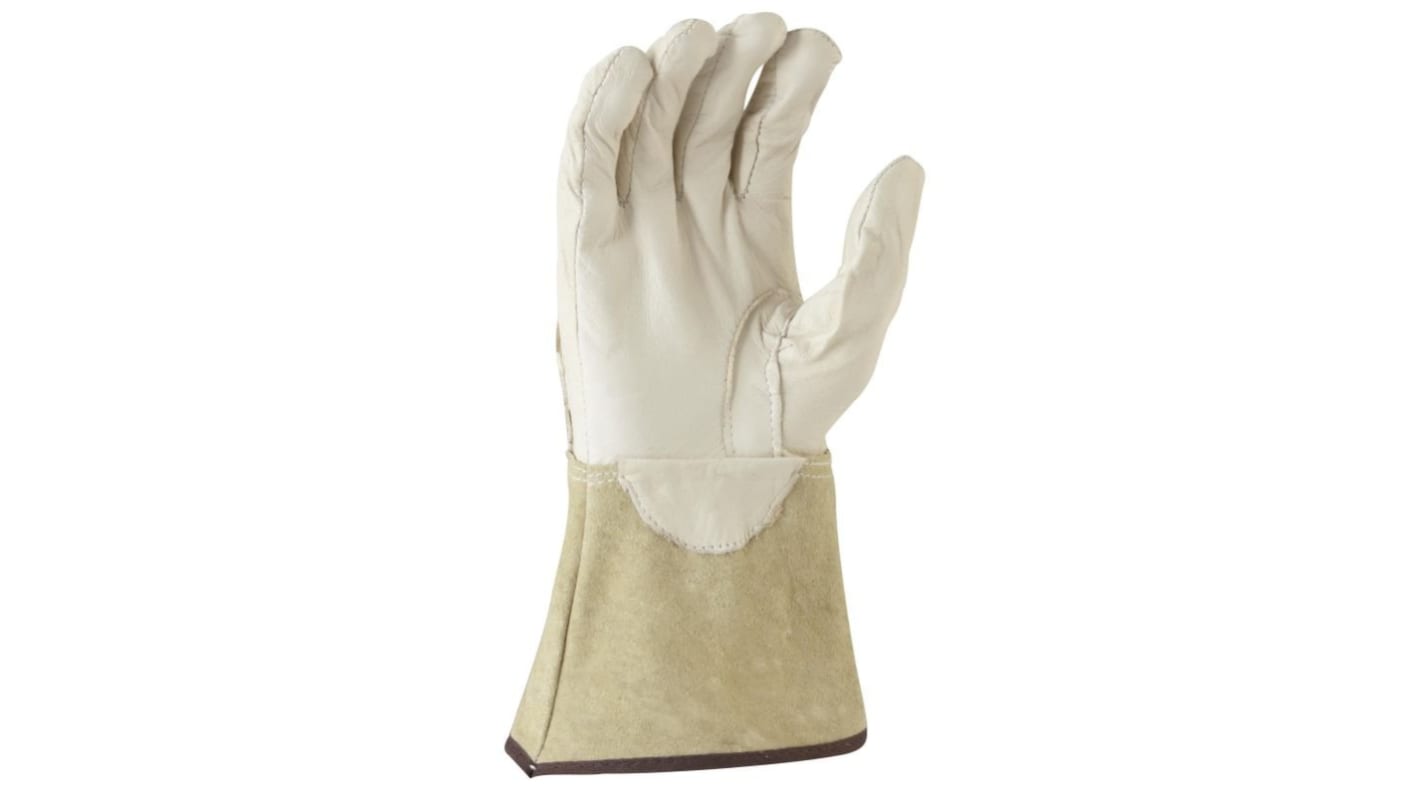 Maxisafe White Leather Welding  Gloves, Size 11