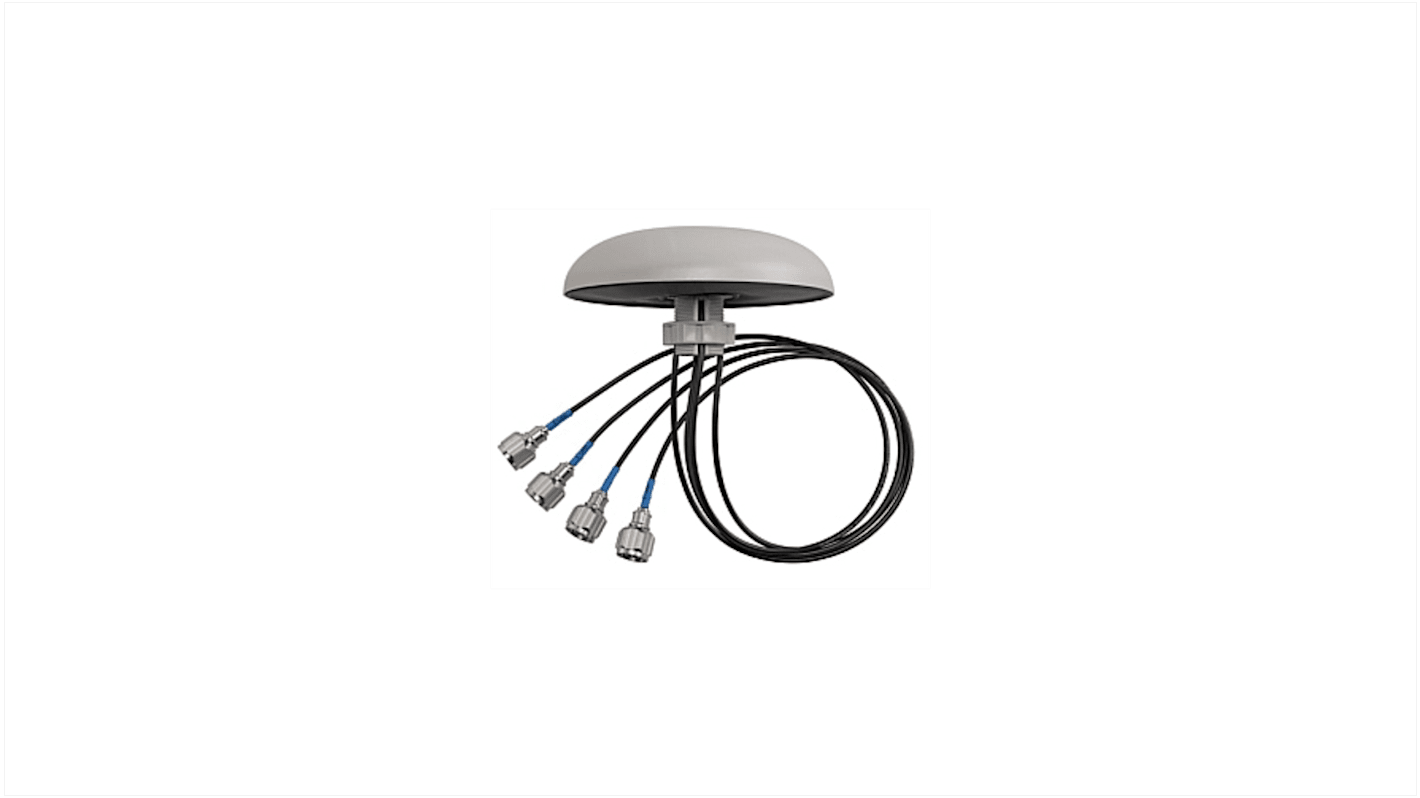 Huber+Suhner WiFi Multiband-Antenne, Extern, Rundstrahlantenne, Kuppelförmig, Typ N, Stecker mit Leitung, 3.5 dBi, 4.5