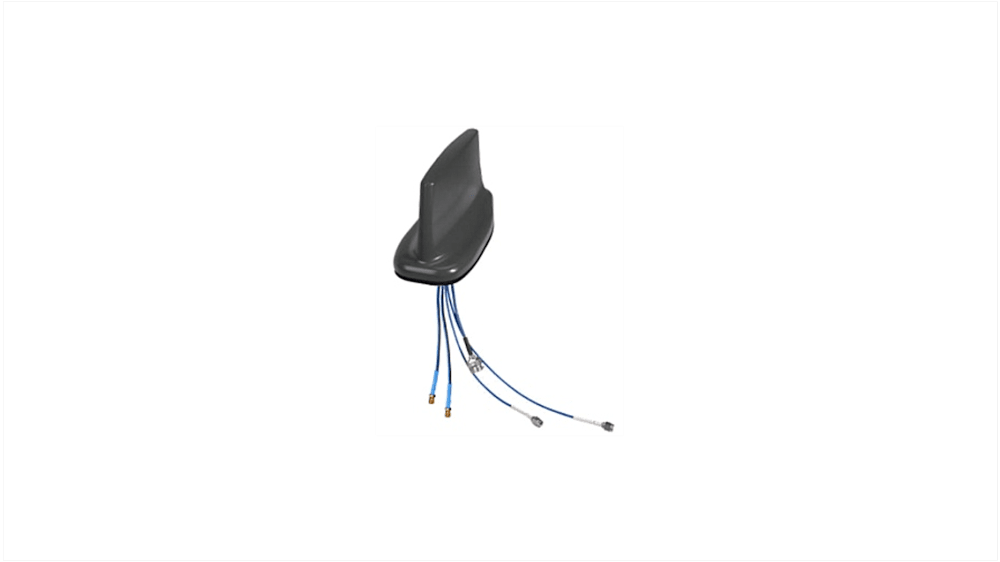 Huber+Suhner Multiband-Antenne, Extern, Rundstrahlantenne, Haifischflosse, Buchse, Stecker mit Leitung, 4 dBi, 5.5 dBi,