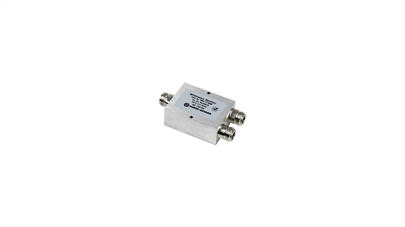 Huber+Suhner RF Power Divider, 2-Port, 2.7GHz Max, 3.6dB Max Loss