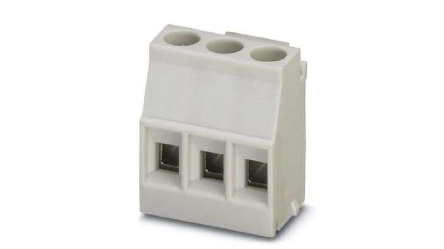 Phoenix Contact 5/ 3-L KMGY, MKDSO 2 Series PCB Terminal Block, 3-Contact, 5mm Pitch, 1-Row