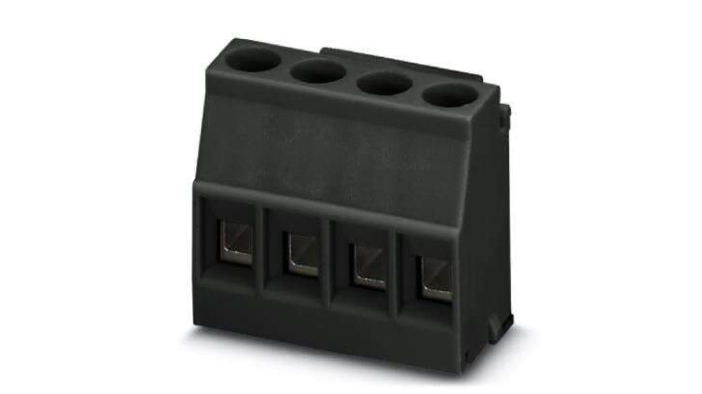 Phoenix Contact 5/ 4-L BK, MKDSO 2 Series PCB Terminal Block, 4-Contact, 5mm Pitch, 1-Row