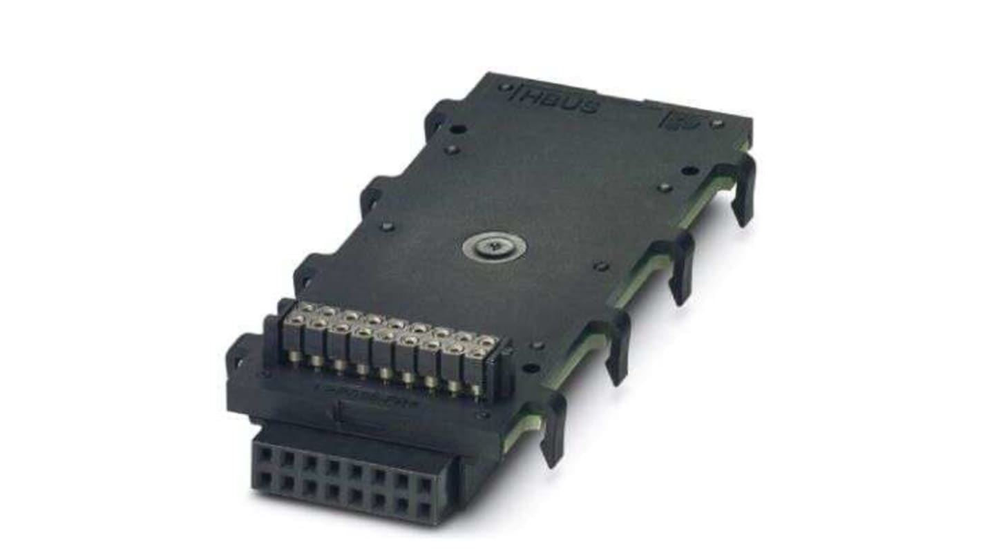 Conector de carril DIN Phoenix Contact serie 6-16P-1S BK, HBUS 71, para usar con Carcasa modular