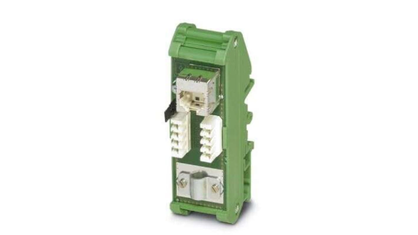 Patch panel, Phoenix Contact, Cat5e, 1 porte, RJ45, 90mm, Verde, Serie FL-PP-RJ45-LSA