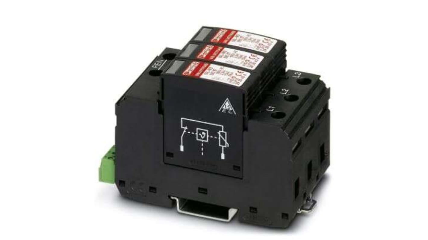 Limitatore di sovracorrente Phoenix Contact, 580 V ca max, Guida DIN