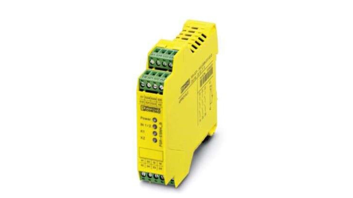 Phoenix Contact Dual-Channel Safety Relay, 24V, 3 Safety Contacts