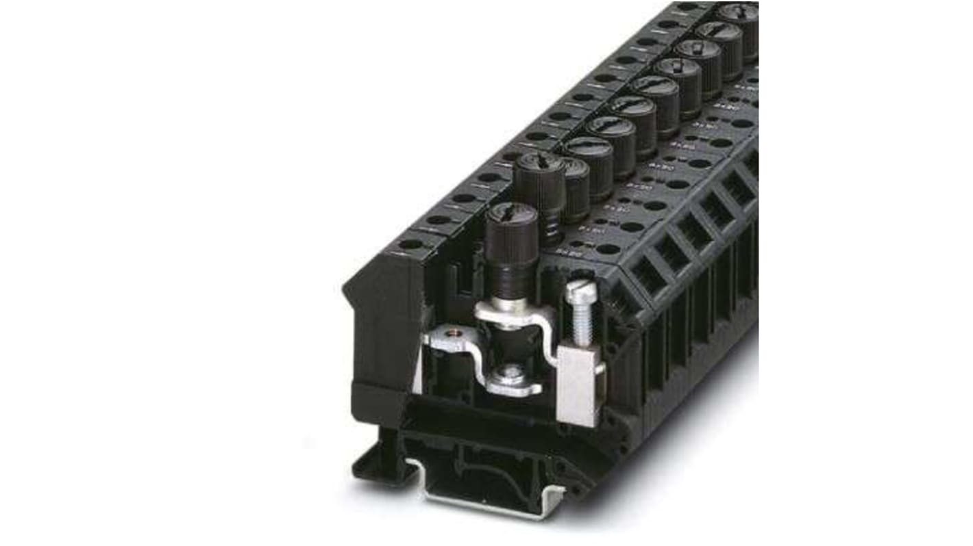 Phoenix Contact 3X32), UK 10-DREHSI (6 Series Black Fuse Terminal Block, 16mm², Screw Termination