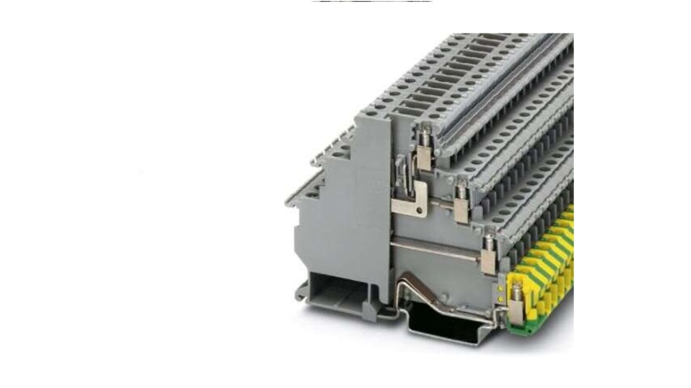 Phoenix Contact 5-D/TG/D/PE, VIOK 1 Series Grey Terminal Block, 2.5mm², 4-Level, Screw Termination