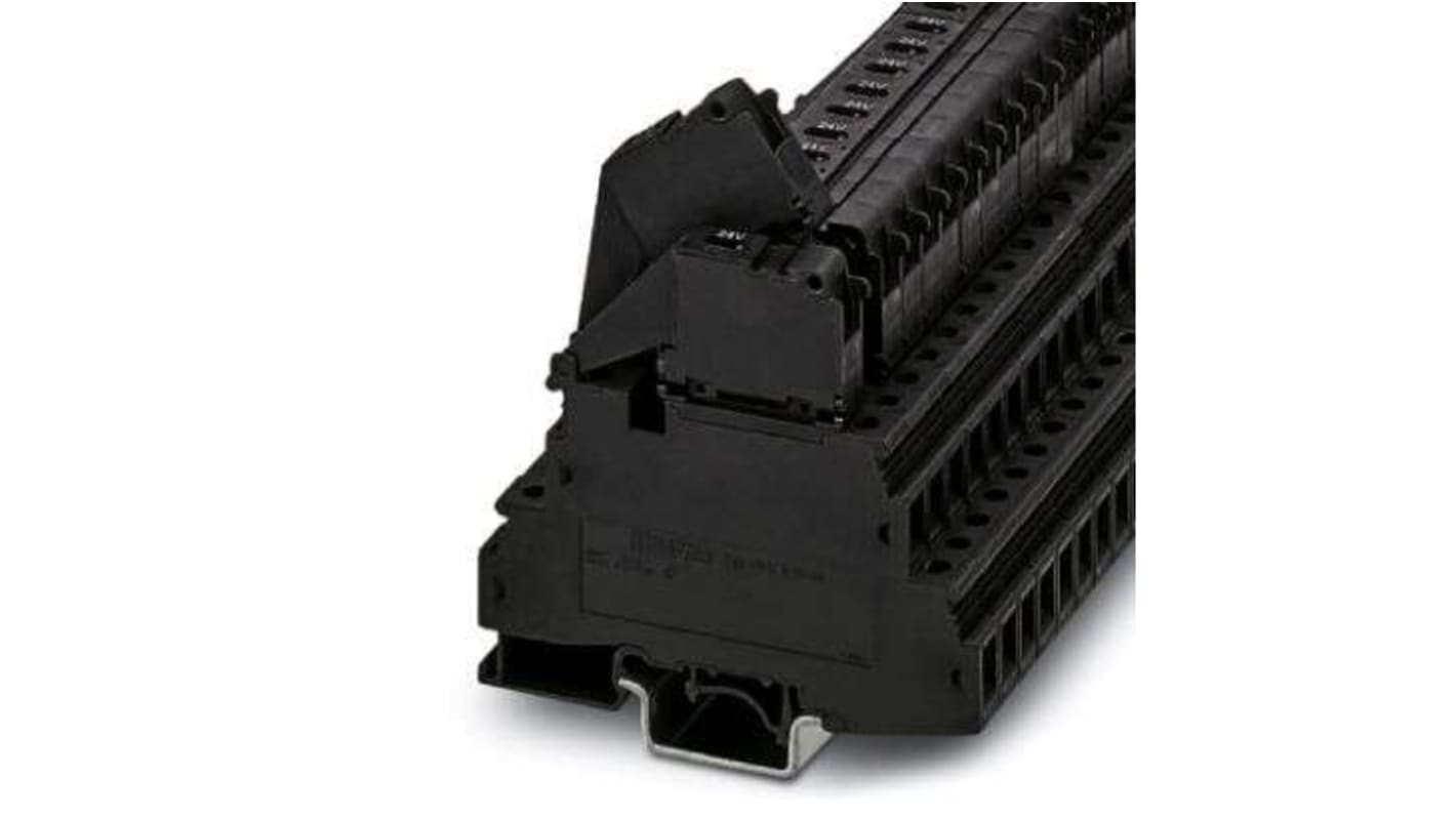 Phoenix Contact UKK 5-HESILED 24 Series Black Fuse Terminal Block, 1.5mm², Screw Termination