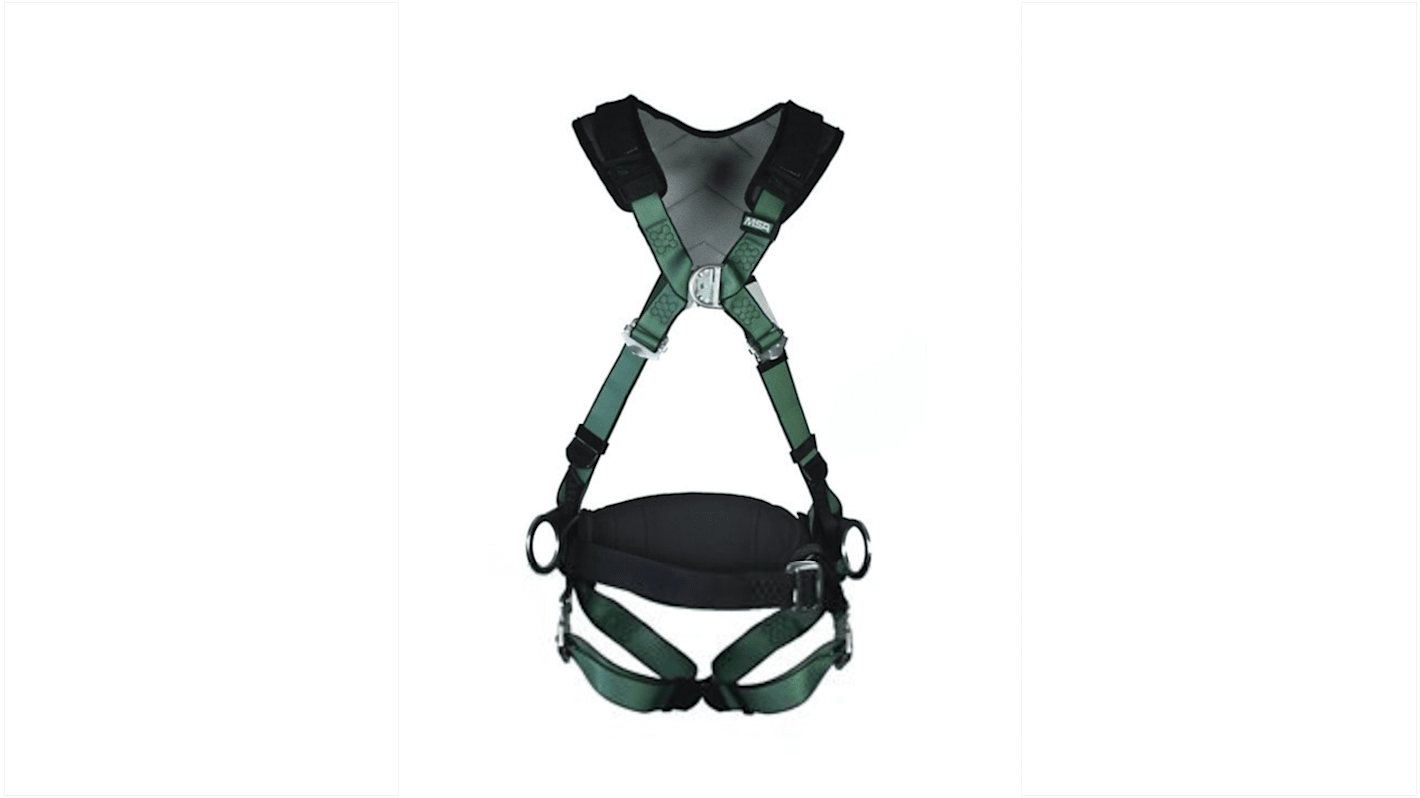 MSA Safety 10206055 Front, Rear Attachment Safety Harness, M/L