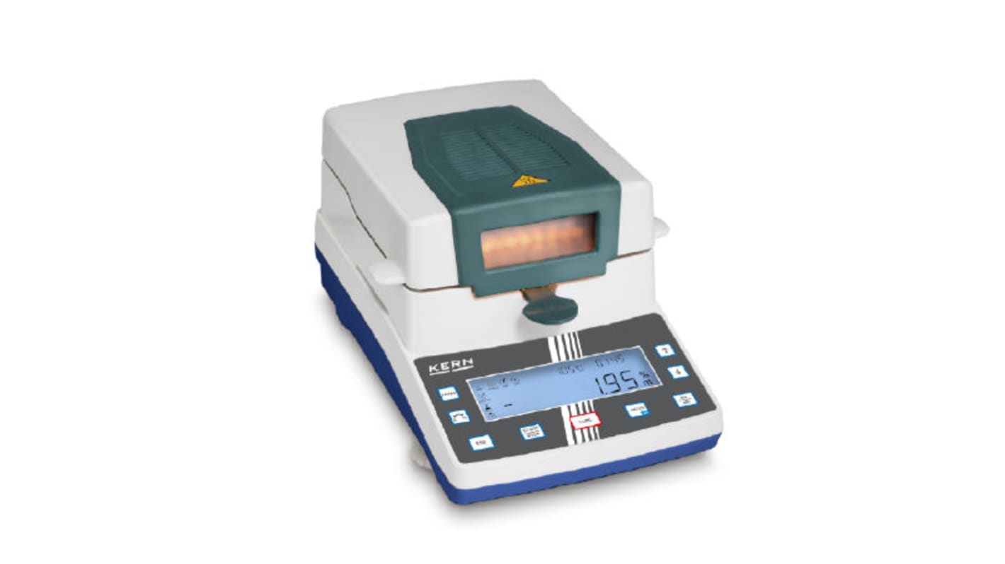 Kern Moisture Analyser, 80 % RH Max, 1.5 % Accuracy, Graphic Display - Backlit Display, Mains-Powered