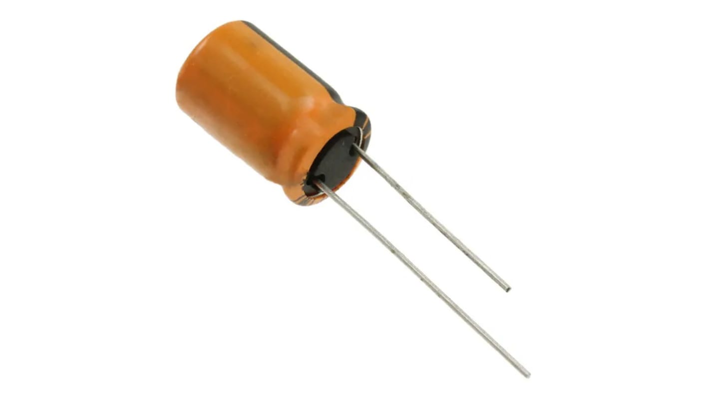 Condensador electrolítico EPCOS serie B41858, 470μF, 25V dc, Radial, Orificio pasante, 10 (Dia.) x 16mm, paso 5mm