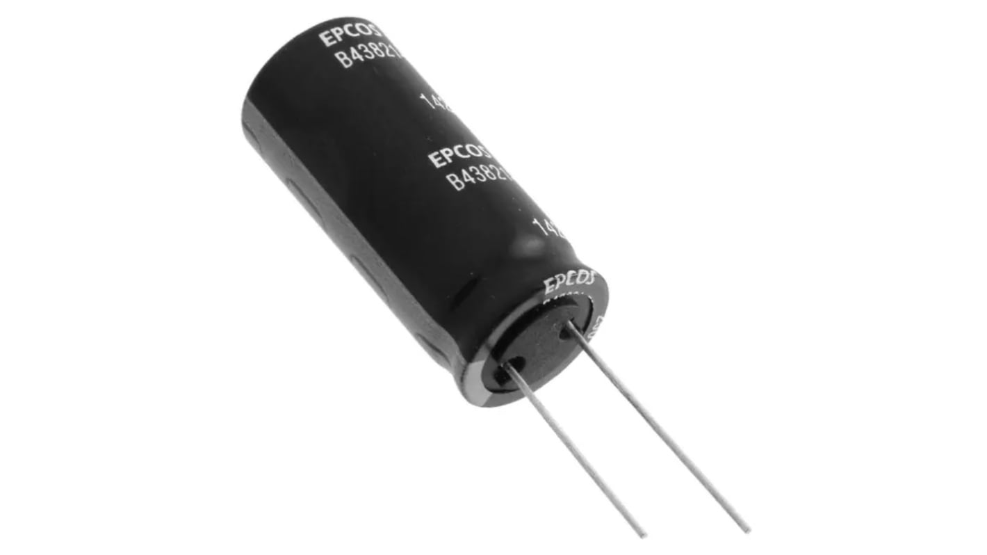 EPCOS B41888, THT Aluminium-Elektrolyt Kondensator 4700μF / 35V dc, Ø 18mm x 40mm, bis 105°C