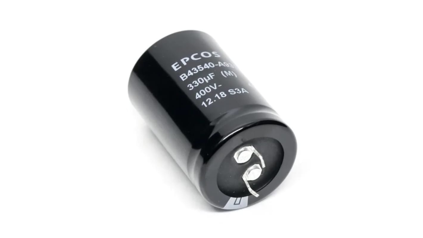 EPCOS 220μF Aluminium Electrolytic Capacitor 450V dc, Snap-In - B43630A5227M000