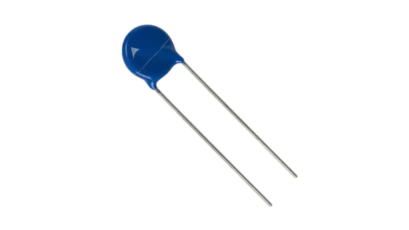 Varistor de óxido metálico EPCOS StandardD, tensión de ruptura 120V, 5A, 210pF, encapsulado 20 mm