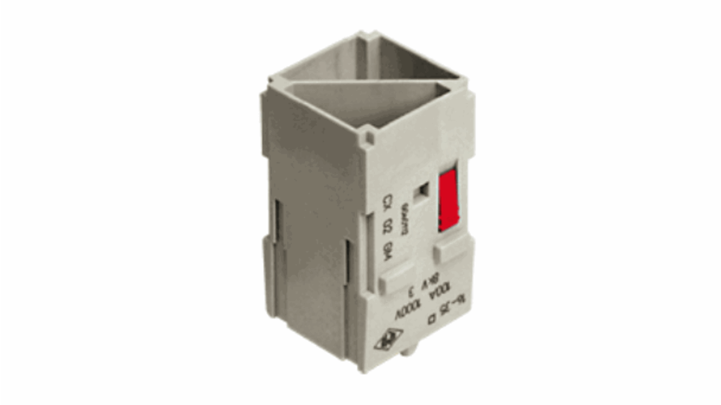 Insert modulaire avec connexion à sertir ILME série MIXO, 2 contacts , 100A, Mâle