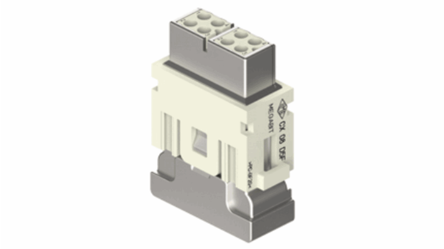 Insert modulaire avec connexion à sertir ILME série MIXO, 8 contacts , 10A, Femelle