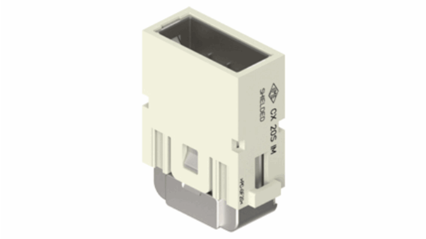 Insert modulaire avec connexion à sertir ILME série MIXO, 20 contacts , 4A, Mâle