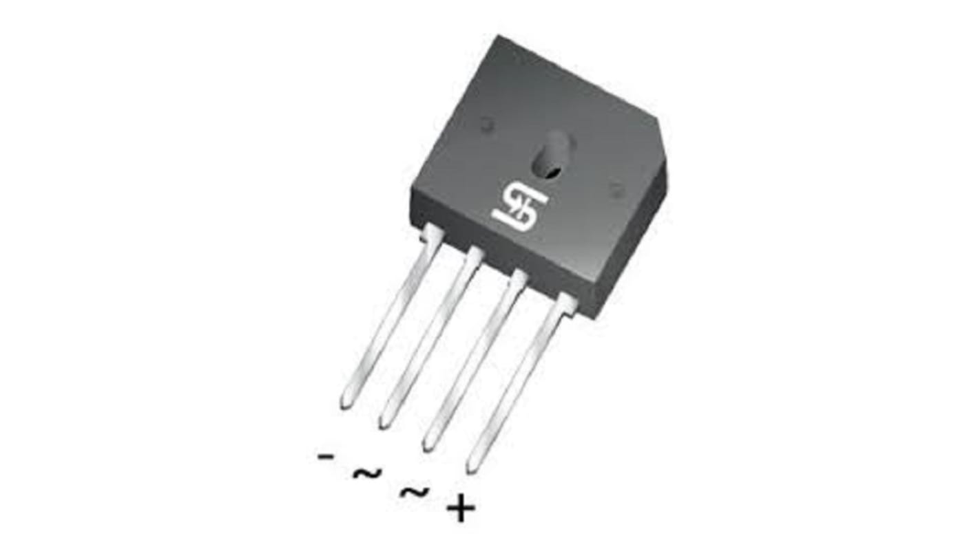 Taiwan Semiconductor Brückengleichrichter, 1-phasig 15A 600V THT GBU Quad