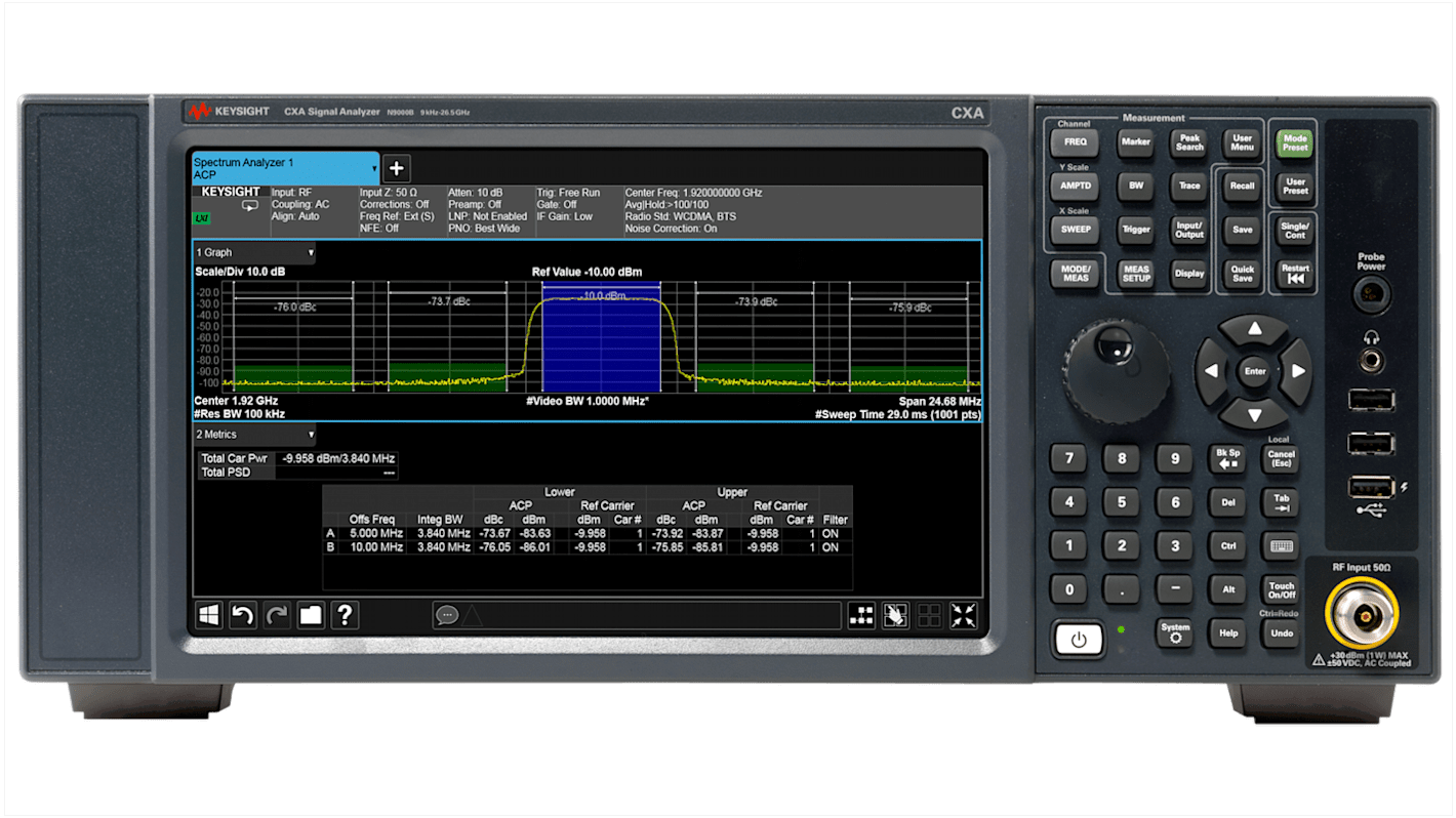 Keysight + CXA Spektrumanalysator, 0.000009 → 3GHz