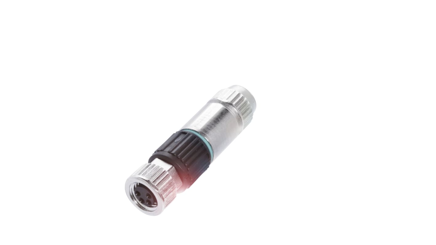 BALLUFF Circular Connector, 4 Contacts, Cable Mount, M8 Connector, Socket, IP67